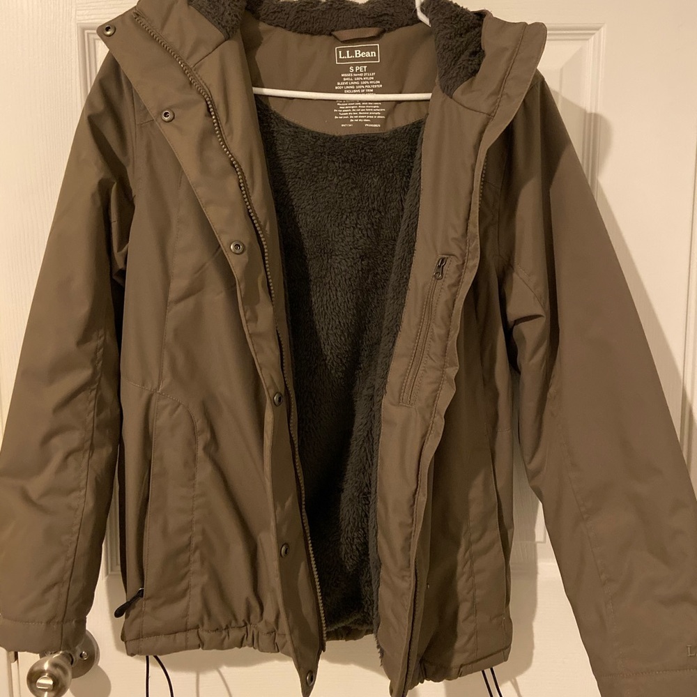 LL Bean fleece lined winter warmer jacket